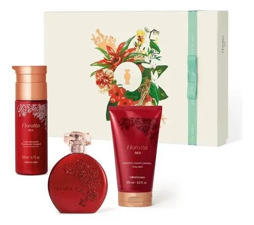 KIT FLORATTA RED (COLONIA, HIDRA200ML E SABONETE)