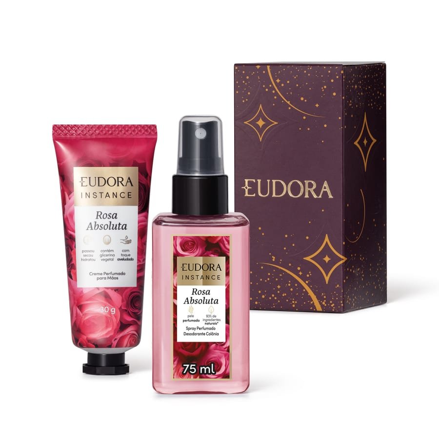 KIT ROSA ABSOLUTA (SPLASH E CREME P/ MÃOS)